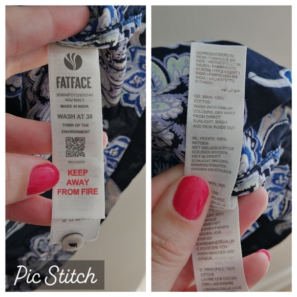 Fat Face Plus Size Maddox Blue Paisley Print Faux Wrap Dress With Pockets 20 - Picture 14 of 16